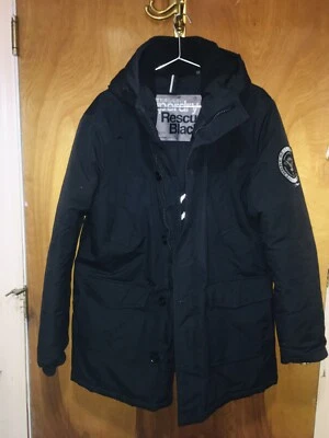 Superdry Chaqueta Parka Rescue Everest Negra - Hombre X-Large Excelente Foto 1 de 4