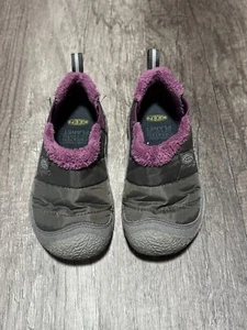 Keen Howser II Youth Girls Slippers Size 9 Gray Violet Lightweight Warm Comfy - Picture 1 of 5