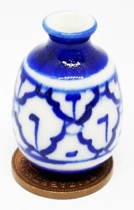 Dolls House Ceramic Vase Oriental Style 4 Ornament 1:12 Scale Garden tumdee - Picture 1 of 6
