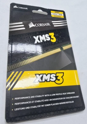 Corsair XMS3 CMX4GX3M1A1600C9 4GB DDR3 SDRAM Memory Module Sealed! - Image 1 of 3
