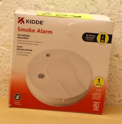Kidde I9030, 5" Battery Ionization Smoke Alarm with Test Button