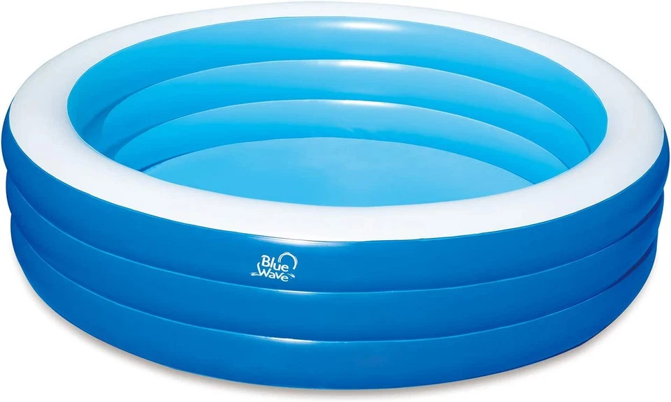 New Bluewave 102" x 69" x 22" Deep Rectangular Family Inflatable Pool with Cover - Image 1 of 3