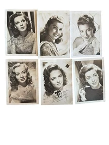 Hollywood Stars Vintage 5x3.5 Inch Studio Photographs - Actresses - All Signed - Picture 1 of 8