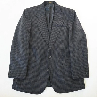 Chaqueta Blazer Abrigo Deportivo De Colección Oscar De La Renta 42L Cuadros Tweed Suave Para Hombre Foto 1 de 4