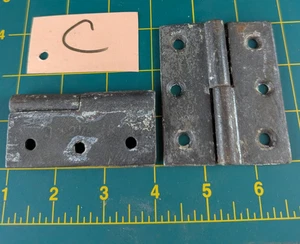 Antikes Paar Gusseisen Lift-Off Stoß Scharniere rechte Hand 3" Höhe x 2 1/2" Breite C - Bild 1 von 2