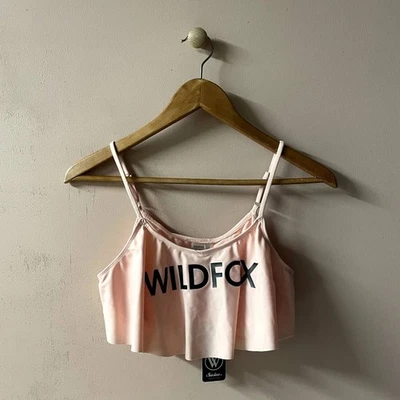 Traje de baño WildFox rosa claro bebé fluttery talla L nuevo con etiquetas Foto 1 de 4