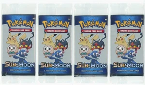4ct 2017 Pokemon SUN & MOON General Mills Cereal 3 Card Promo Packs - PBMC17 - Picture 1 of 2