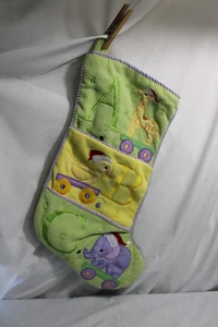 3 Taschen grün & gelb ABC Baby Weihnachtsstrumpf, saisonale Spezialitäten - Bild 1 von 5
