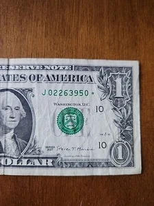 2017 One Dollar $1 STAR NOTE #J02263950* Federal Reserve Circulated 2 Pair - Picture 1 of 3