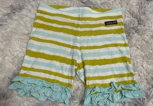 Matilda Jane sz 10 blue green shortie shorts ruffle - Picture 1 of 1