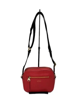 Smythson Shoulder Bag Red Solid Leather Crossbody Bag Designer Handbag - Image 1 of 4