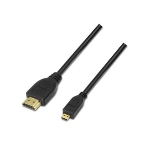 AISENS A119 – 0116 – Micro HDMI High Speed Cable 0.8 m (Compatibility 3d And Eth - Photo 1/2