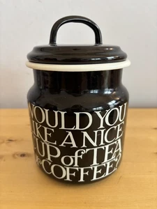 Emma Bridgewater BLACK TOAST ENAMEL STORAGE JAR - BLACK - Picture 1 of 4