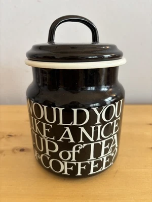 Emma Bridgewater BLACK TOAST ENAMEL STORAGE JAR - BLACK - Image 1 of 4
