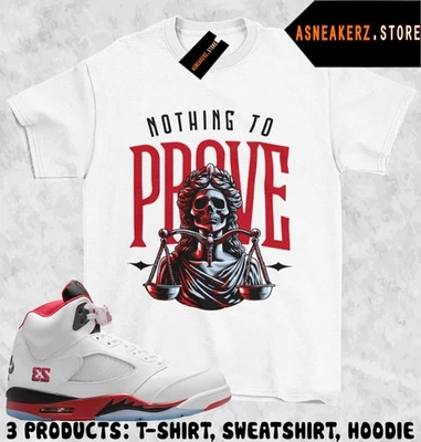 Camiseta deportiva Shirt Match AJ 5 OG Fire Red 2025 camiseta a juego nada que probar Foto 1 de 2