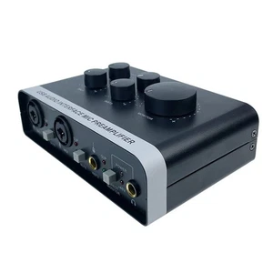 USB Sound Interface 48V Phantom Power Professional Sound Mixer Mic Preamplif NEW - Afbeelding 1 van 12