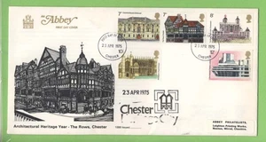 G.B. 1975 Architectural Heritage set on Abbey First Day Cover, Chester Heritage - Picture 1 of 1