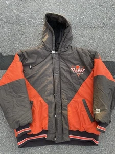 Vintage Cleveland Browns Jacket Mens XLarge Brown 1990s Logo 7 NFL - Picture 1 of 17