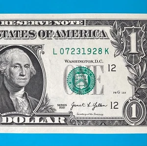July 23, 1928 (L 07231928 K) BIRTHDAY Note $1 One Dollar Bill *UNC* - Picture 1 of 4