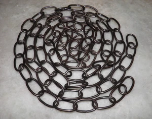 New, brass plated steel, heavy duty chain for hanging light pendant/fixture 108" - Picture 1 of 12