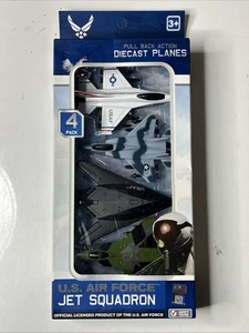 U.S. Air Force Official Lic. Jet Squadron Pull Back Action Diecast Planes NIB - Picture 1 of 6