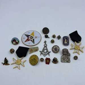 Vintage Masonic Pin Lot Lodges Freemason Collectibles - Picture 1 of 6