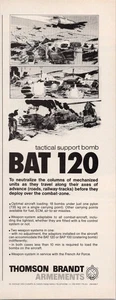 Thomson Brandt BAT 120 Tactical Support Bomb Vintage Print Ad 1980s - Picture 1 of 1