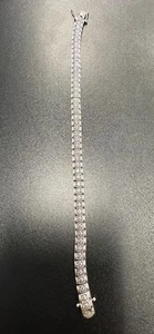 Vintage 925 Sterling Silber 7" Mossainit Tennis Armband 18,5 g - Bild 1 von 11