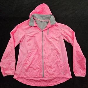 Danskin Now Pink Long Sleeve Hooded Full Zip Rain Jacket Women's M - Picture 1 of 12