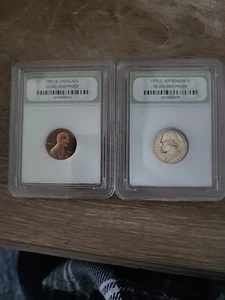 1971 P D S Jefferson Nickel in Mint Cello + PROOF (3 Coins) - Picture 1 of 2