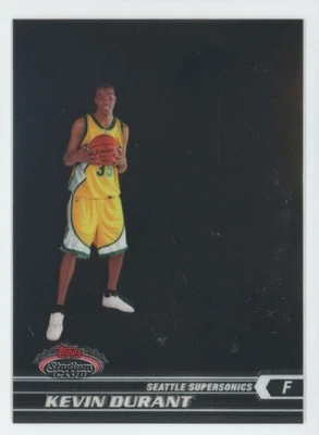 2007-08 Topps Stadium Club Chrome Kevin Durant Rookie /1999 Sonics #102 A1 WEAR - Image 1 of 2