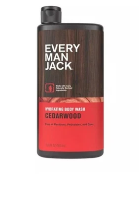Every Man Jack 2 Pack Cedarwood Hydrating Men's  Body Wash, 28.8fl Oz - Image 1 of 3