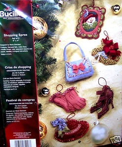 Bucilla "SHOPPING SPREE" Fieltro Navidad Adornos Kit-(6) RARO Sombrero Rojo Fuera de Stock  - Imagen 1 de 1