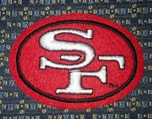 "NFL San Francisco 49ers FILZ Aufnäher 3"" x 2 1/8" - Bild 1 von 3