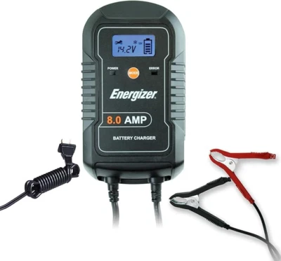NEW - Energizer ENC8A - 8 Amp 9-Step Smart Battery Charger & Maintainer 6/12V - Image 1 of 4