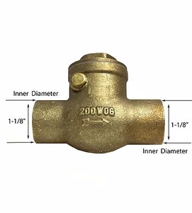 Waage Versorgung 1 Zoll, 1'', 1 Zoll bleifreies Messing-Rückschlagventil alle Schweiß CxC - Bild 1 von 3