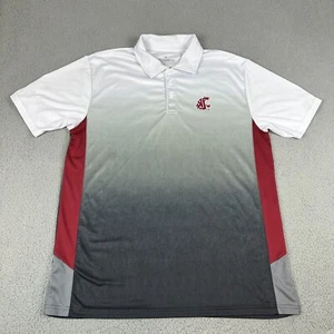 Washington State Cougars Polo Shirt Extra Large Gray White College Athletics Fan - Picture 1 of 8