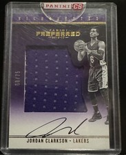 JORDAN CLARKSON 2016-17 PANINI PREFERRED SILHOUETTE JERSEY AUTO /75 PANINI SEAL