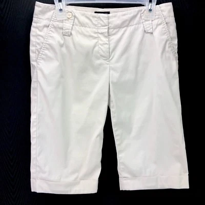 Bermuda The Limited Feminina Tamanho 6 Bege Algodão Elástico Algemado Drew Fit - Imagem 1 de 4