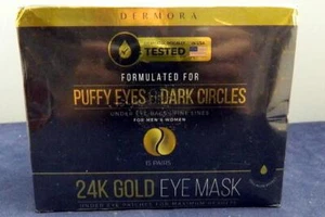 DERMORA MASCHERA OCCHI GONFI ORO 24k - 15 Paia - Foto 1 di 1