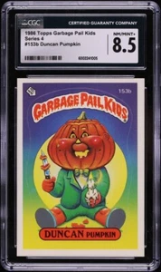 1986 Topps Garbage Pail Kids Sticker Duncan Pumpkin #153b CGC 8.5 - Bild 1 von 2