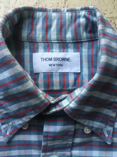 Bello! Camicia Oxford a quadri Thom Browne blu e rossa_taglia 2