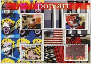 Pop Art USA Marilyn Monroe Washington Souvenir Sheet of 5 Stamps Mint NH - Picture 1 of 1