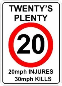 20 is plenty SPEED AWARENESS CHILDREN SCHOOL SIGNS & STICKERS VARIOUS SIZES - Picture 1 of 1