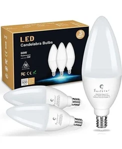 Sailstar Candelabra Light Bulbs 60 Watt Equivalent 4000K Natural Daylight 5W E - Picture 1 of 1