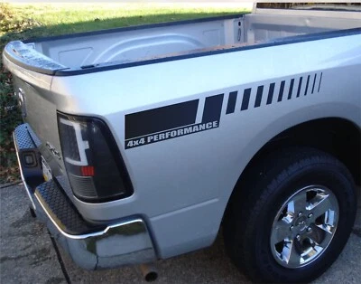 Calcomanías para Dodge Ram 1500 camioneta todoterreno gráficos 4x4 plataforma lateral trasera vinilo carreras Foto 1 de 3