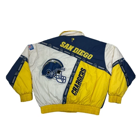 Vintage San Diego Chargers Pro Player Jacket Size XXL Daniel Young Puffer Coat Cover
