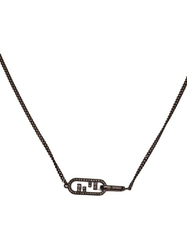 FENDI Collana donna Aurock strass oro top con graffi usata