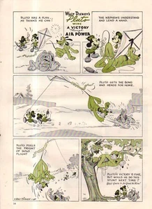 1943 Disney - Pluto wins a victory through air power - from Good Housekeeping - Picture 1 of 1