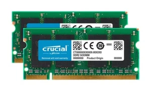 Crucial CT25664AC800 4GB (2GBx2) DDR2-800Mhz PC2-6400 SODIMM Laptop Memory RAM - Picture 1 of 1